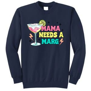 Retro Mama Needs A Marg Margarita Tall Sweatshirt