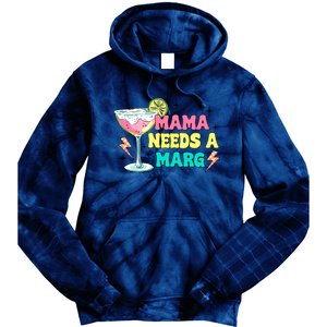 Retro Mama Needs A Marg Margarita Tie Dye Hoodie