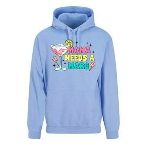 Retro Mama Needs A Marg Margarita Unisex Surf Hoodie