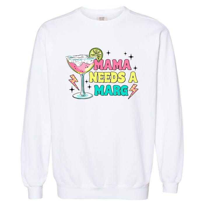 Retro Mama Needs A Marg Margarita Garment-Dyed Sweatshirt