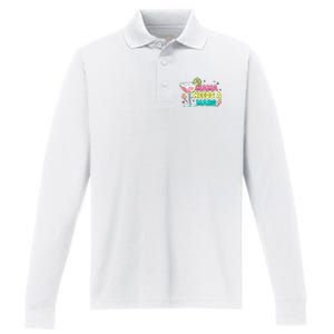 Retro Mama Needs A Marg Margarita Performance Long Sleeve Polo