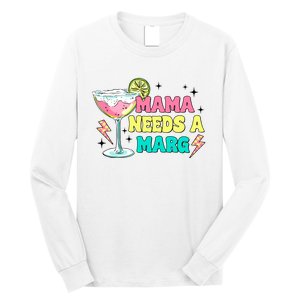 Retro Mama Needs A Marg Margarita Long Sleeve Shirt