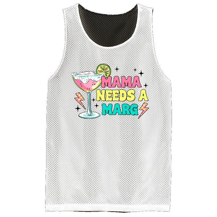 Retro Mama Needs A Marg Margarita Mesh Reversible Basketball Jersey Tank