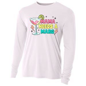 Retro Mama Needs A Marg Margarita Cooling Performance Long Sleeve Crew