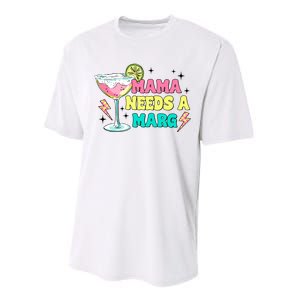 Retro Mama Needs A Marg Margarita Performance Sprint T-Shirt