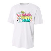 Retro Mama Needs A Marg Margarita Performance Sprint T-Shirt