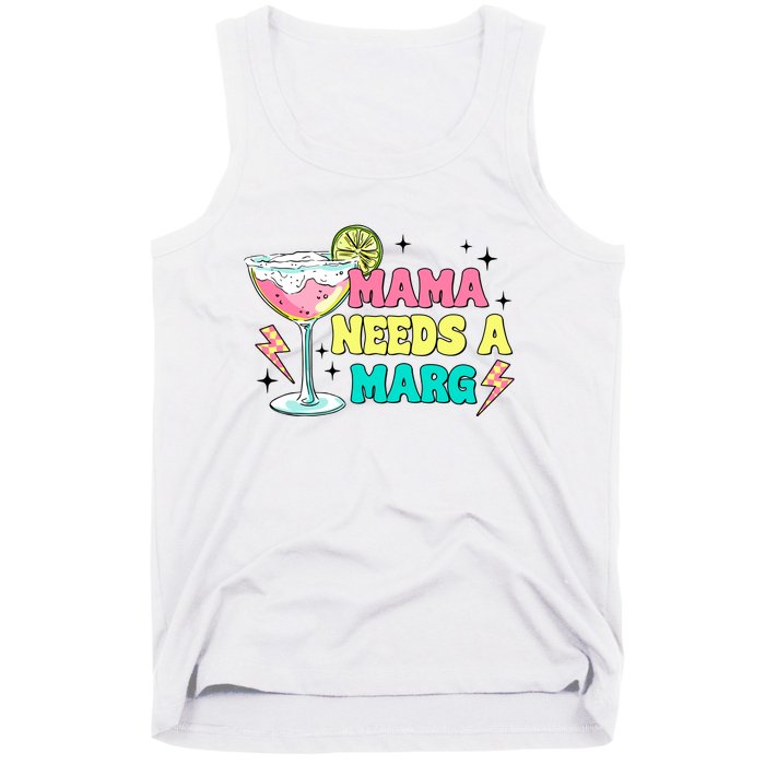 Retro Mama Needs A Marg Margarita Tank Top