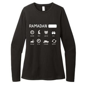 Ramadan Mode On Eid Mubarak Ramadan Kareem Family Matching Gift Womens CVC Long Sleeve Shirt