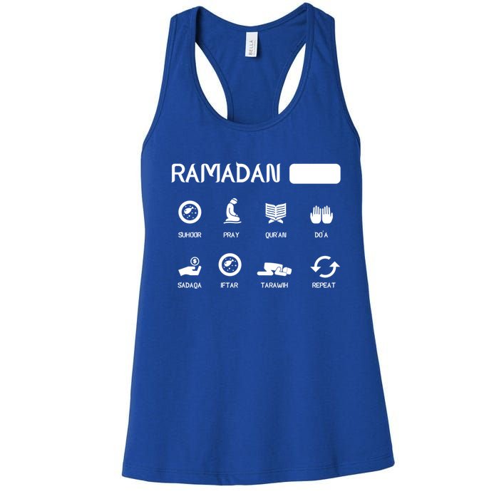 Ramadan Mode On Eid Mubarak Ramadan Kareem Family Matching Gift Women's Racerback Tank