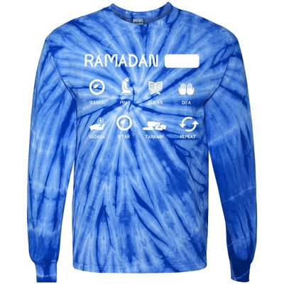 Ramadan Mode On Eid Mubarak Ramadan Kareem Family Matching Gift Tie-Dye Long Sleeve Shirt