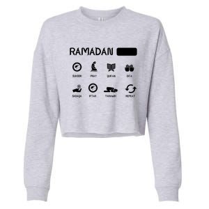 Ramadan Mode On Eid Mubarak Ramadan Kareem Family Matching Gift Cropped Pullover Crew