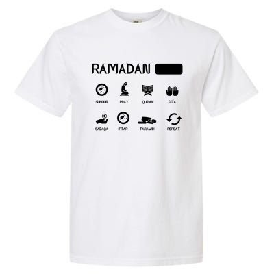 Ramadan Mode On Eid Mubarak Ramadan Kareem Family Matching Gift Garment-Dyed Heavyweight T-Shirt