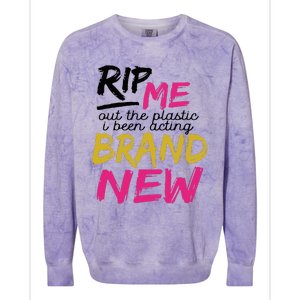 Rip Me Out The Plastic Colorblast Crewneck Sweatshirt