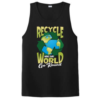 Recycle Make Our World Go Round Save The Environt Gift PosiCharge Competitor Tank