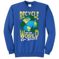 Recycle Make Our World Go Round Save The Environt Gift Sweatshirt