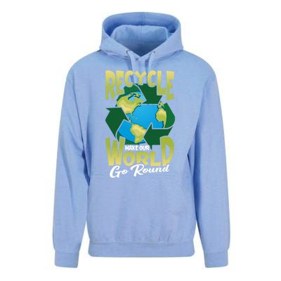 Recycle Make Our World Go Round Save The Environt Gift Unisex Surf Hoodie