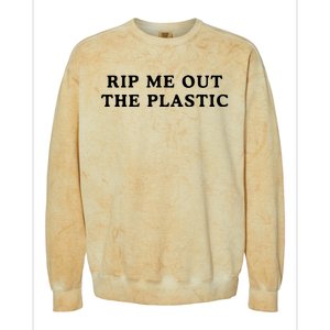 rip me out the plastic Colorblast Crewneck Sweatshirt