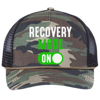 Recovery Mode On Get Well Funny Injury Gift Retro Rope Trucker Hat Cap