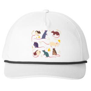 Rat Mouses Of The World Cute Mice Wheat Rodent Field Animals Snapback Five-Panel Rope Hat