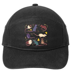 Rat Mouses Of The World Cute Mice Wheat Rodent Field Animals 7-Panel Snapback Hat