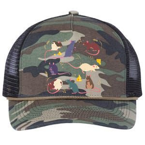 Rat Mouses Of The World Cute Mice Wheat Rodent Field Animals Retro Rope Trucker Hat Cap