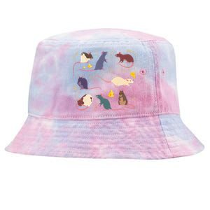 Rat Mouses Of The World Cute Mice Wheat Rodent Field Animals Tie-Dyed Bucket Hat