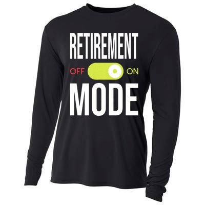 Retirement Mode On Retired Retiree Pension Retiring Cooling Performance Long Sleeve Crew