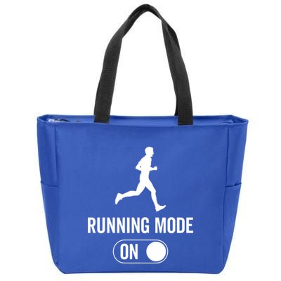 Running Mode On Gift Marathon Running Gift Zip Tote Bag
