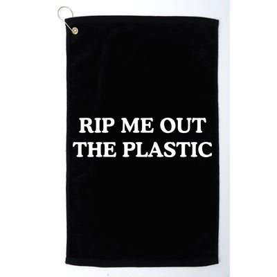 Rip Me Out The Plastic Golf Towel