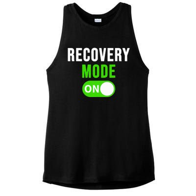 Recovery Mode On Get Well Gift Funny Injury Ladies PosiCharge Tri-Blend Wicking Tank