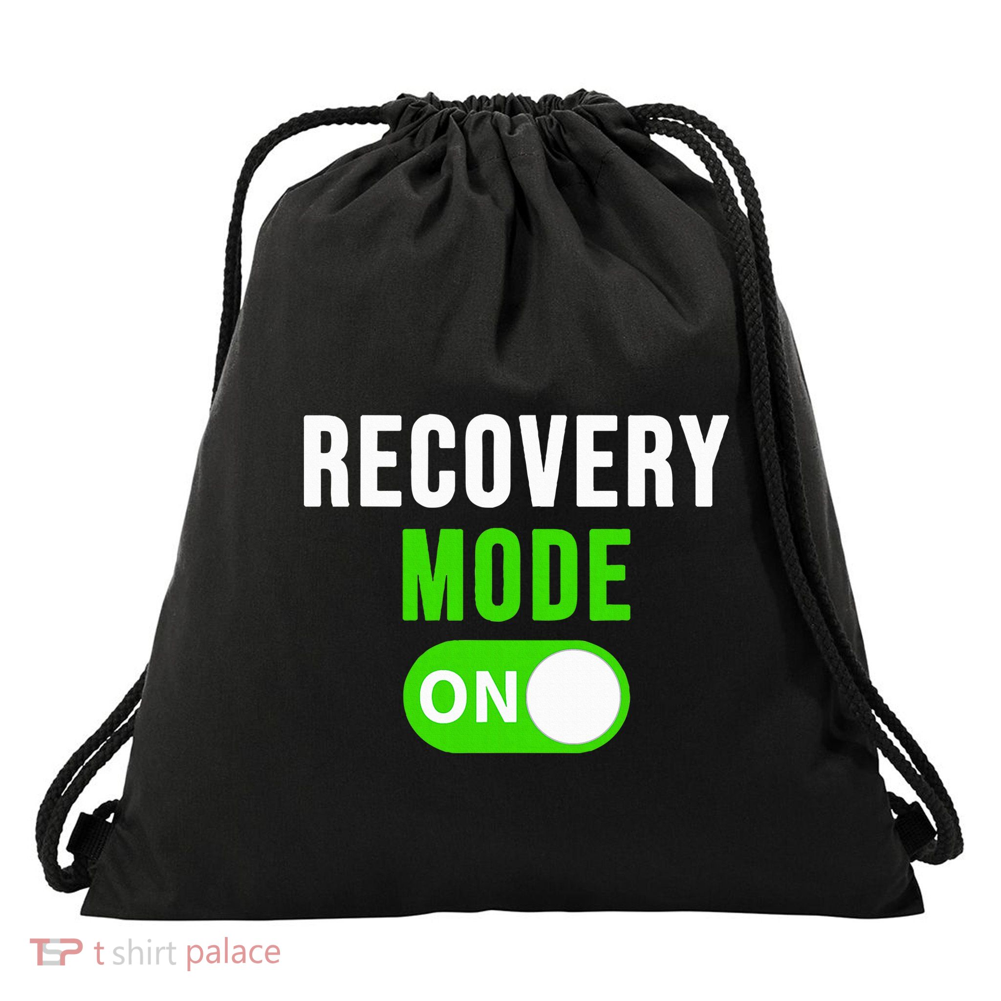 Recovery Mode On Get Well Gift Funny Injury Drawstring Bag