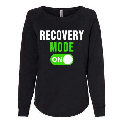 Recovery Mode On Get Well Gift Funny Injury Womens California Wash Sweatshirt