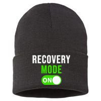 Recovery Mode On Get Well Gift Funny Injury Sustainable Knit Beanie