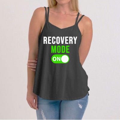 Recovery Mode On Get Well Gift Funny Injury Women's Strappy Tank