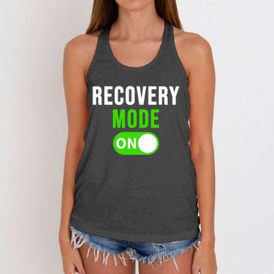 Recovery Mode On Get Well Gift Funny Injury Women's Knotted Racerback Tank