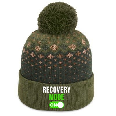 Recovery Mode On Get Well Gift Funny Injury The Baniff Cuffed Pom Beanie