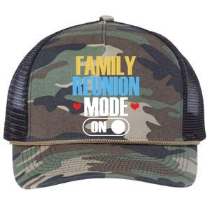 Reunion Mode On Meeting Gathering Families Family Gift Retro Rope Trucker Hat Cap