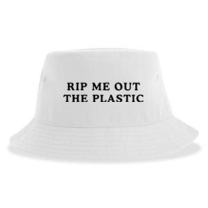 rip me out the plastic Sustainable Bucket Hat