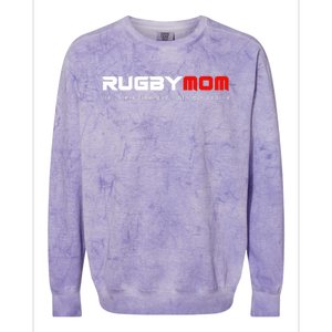 Rugby Mom Only Way Cooler Rugby Funny Ball Sport Rugby Premium Colorblast Crewneck Sweatshirt