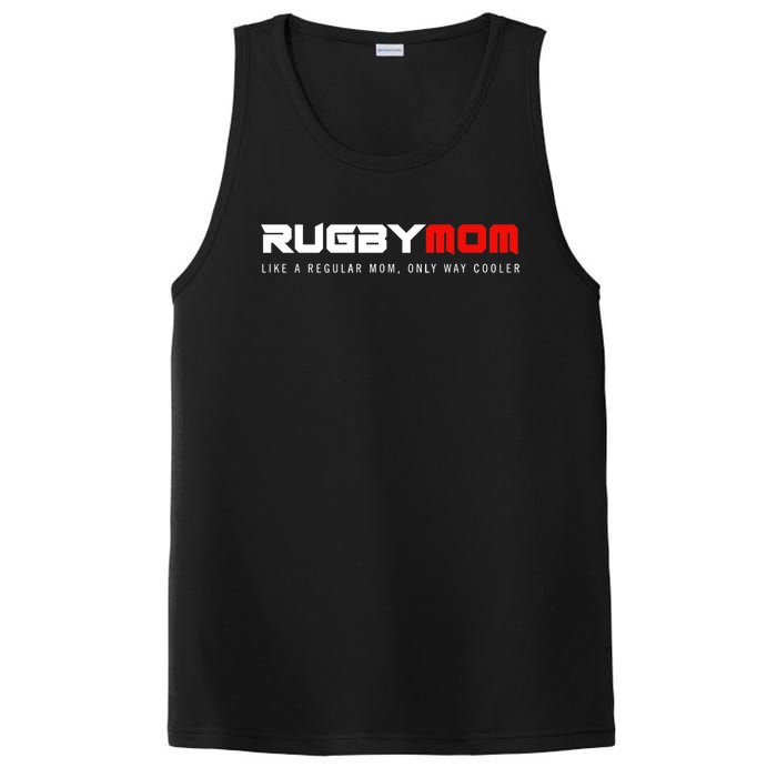 Rugby Mom Only Way Cooler Rugby Funny Ball Sport Rugby Premium PosiCharge Competitor Tank