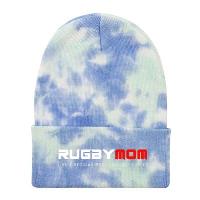 Rugby Mom Only Way Cooler Rugby Funny Ball Sport Rugby Premium Tie Dye 12in Knit Beanie