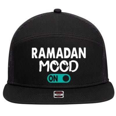 Ramadan Mode On Muslims Gift 7 Panel Mesh Trucker Snapback Hat