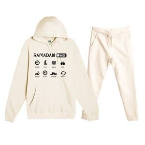 Ramadan Mode On Eid Mubarak Ramadan Kareem Family Matching Premium Hooded Sweatsuit Set