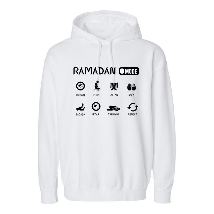 Ramadan Mode On Eid Mubarak Ramadan Kareem Family Matching Garment-Dyed Fleece Hoodie