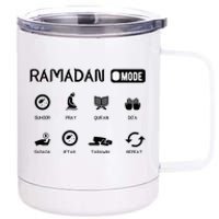 Ramadan Mode On Eid Mubarak Ramadan Kareem Family Matching 12 oz Stainless Steel Tumbler Cup