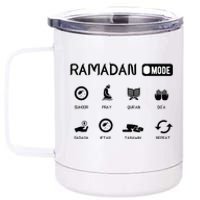 Ramadan Mode On Eid Mubarak Ramadan Kareem Family Matching 12 oz Stainless Steel Tumbler Cup