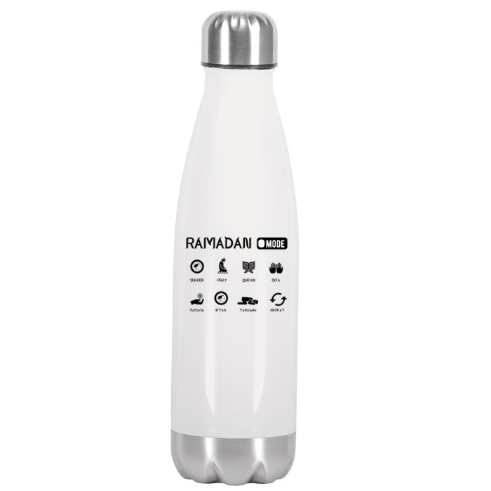 Ramadan Mode On Eid Mubarak Ramadan Kareem Family Matching Stainless Steel Insulated Water Bottle