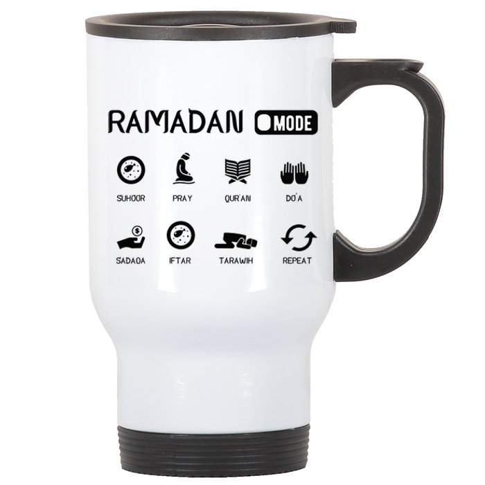 Ramadan Mode On Eid Mubarak Ramadan Kareem Family Matching Stainless Steel Travel Mug