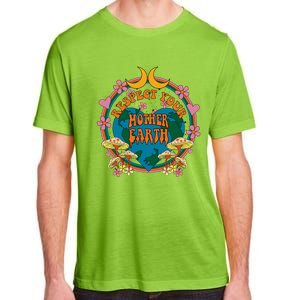 Respect Mother Planet Earth Day Groovy Hippie Mushroom Funny Great Gift Adult ChromaSoft Performance T-Shirt