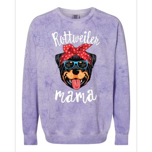 Rottweiler Mama Puppy Mom Dog Mama Lover Gift Colorblast Crewneck Sweatshirt